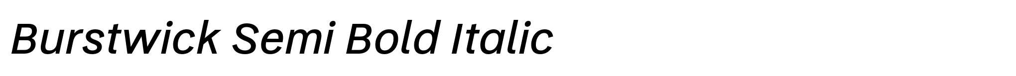 Burstwick Semi Bold Italic image